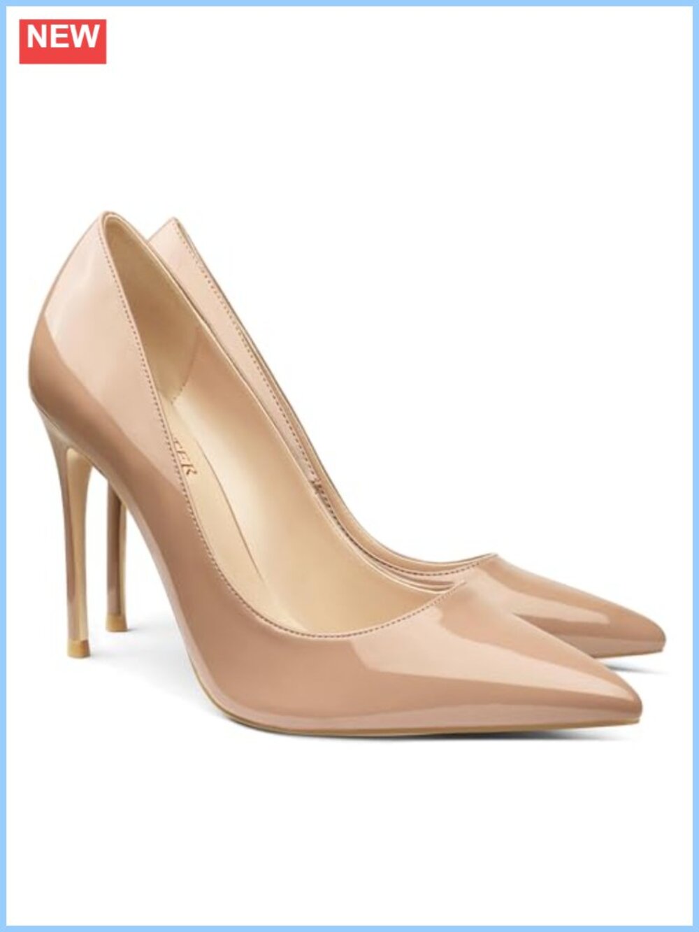 Women's 4 Inch Pointed Toe Stiletto Pumps Slip On Dress Shoes